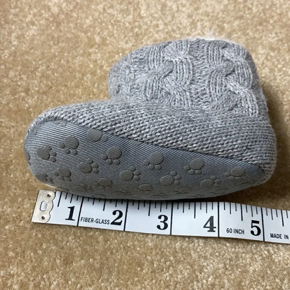 Girl Gray faux-fur Lined Booties 6-12month
